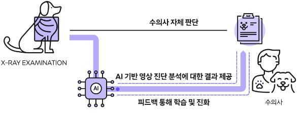 AI 기반 수의영상진단 보조서비스 ‘엑스칼리버’ 개념도