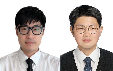 △박승조 교수와 노윤호 교수(우).